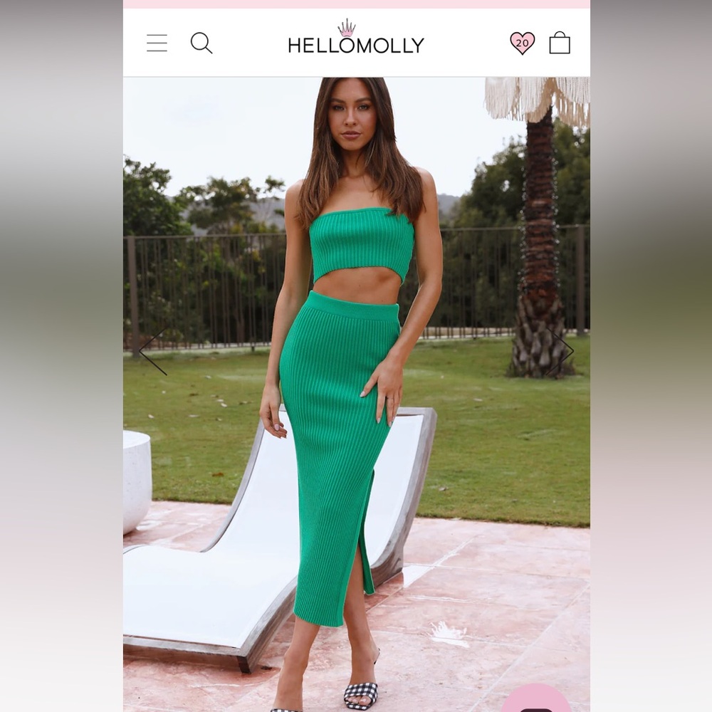 Hello Molly Fresh Air MIDI Skirt + Top Set - XS/S